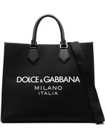 Dolce & Gabbana sac cabas à logo embossé - Noir - thumbnail