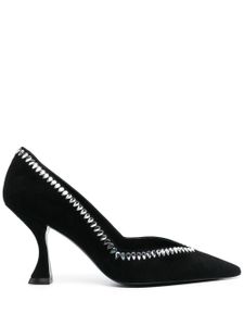 Stuart Weitzman escarpins à ornements en cristal 100 mm - Noir