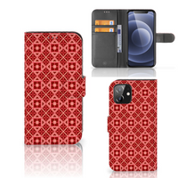 iPhone 12 | 12 Pro (6.1") Telefoon Hoesje Batik Rood - thumbnail