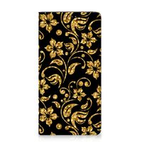 Samsung Galaxy A51 Smart Cover Gouden Bloemen