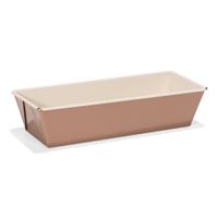 Rechthoekige rose gouden bakvorm voor cake 25 x 11 x 7 cm