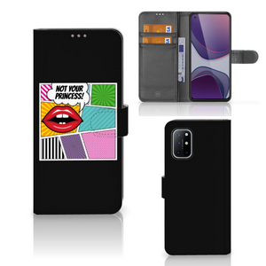 OnePlus 8T Wallet Case met Pasjes Popart Princess