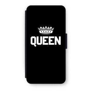 Queen zwart: iPhone 8 Flip Hoesje