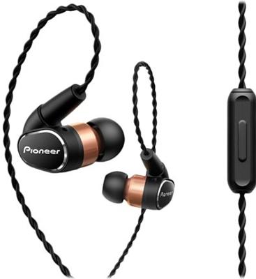 Pioneer SE-CH9T-K HiFi In Ear oordopjes Zwart, Koper