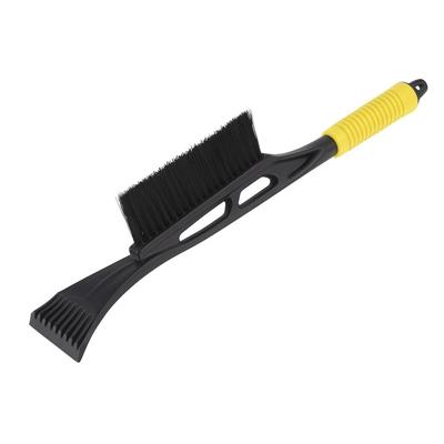 IJskrabber met borstel - extra lang - zwart/geel - 53 cm - kunststof - raamkrabber IJskrabber met borstel - extra lang - zwart/geel - 53 cm - kunststof - raamkrabber