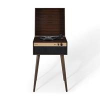 Crosley CR6236A-WA Jasper 3-Speed Bluetooth in/Out Vinyl Platenspeler Draaitafel met ingebouwde luidsprekers en afneembare poten, walnoot