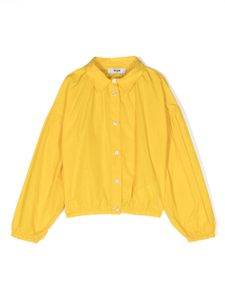 MSGM Kids chemise à épaules tombantes - Jaune