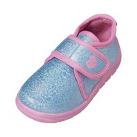 Playshoes pantoffels blauw roze glitters Maat