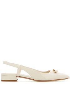 Ferragamo ballerines vernies à nœud Vara - Blanc