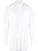 Brioni chemise en coton à manches longues - Blanc