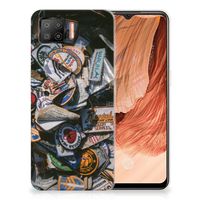 OPPO A73 4G Siliconen Hoesje met foto Badges - thumbnail