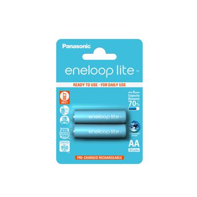 Panasonic eneloop Lite HR06 Oplaadbare AA batterij (penlite) NiMH 900 mAh 1.2 V 2 stuk(s) Panasonic eneloop Lite HR06 Oplaadbare AA batterij (penlite) NiMH 900 mAh 1.2 V 2 stuk(s)