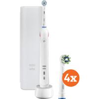 Oral-B PRO 2 2500 wit + Cross Action opzetborstels (4 stuks)