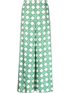 Casablanca pantalon palazzo Ping Pong à motif monogrammé - Vert