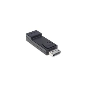 Manhattan 151993 DisplayPort Adapter [1x DisplayPort stekker - 1x HDMI-bus] Zwart UL gecertificeerd, Vergulde steekcontacten