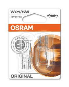 Glassokkel-gloeilamp W21/5W Original 21/5W [12V] (2 st.) OSRAM, Spanning (Volt)12V