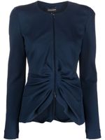 Emporio Armani blouse plissée à manches longues - Bleu - thumbnail