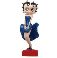 Betty Boop Blauwe Glitter Jurk Beeldje - thumbnail