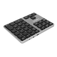 LogiLink ID0187 numeriek toetsenbord Universeel Bluetooth Aluminium, Zwart - thumbnail