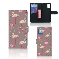 Samsung Galaxy A31 Telefoonhoesje met Pasjes Flamingo - thumbnail