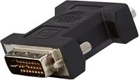 PremiumCord DVI-naar-VGA-adapter, DVI-I-stekker (24+5) - VGA-aansluiting (15-polig), vernikkeld, kleur zwart, kpdva-1