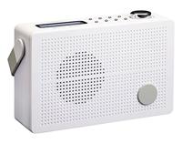 Lenco DAB + digitale radio/FM-radio PDR-030 draagbaar met accu, RDS-display, zendergeheugen, wekkerfunctie, hoofdtelefoonaansluiting, telescopische antenne, wit