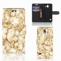 Huawei Ascend Y550 Bookcase Marmer Goud