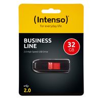 Intenso 32GB USB2.0 USB flash drive USB Type-A 2.0 Zwart, Rood - thumbnail