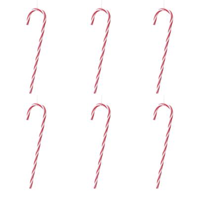 Zuurstokken - rood/wit - 30x? - hangers - 13 cm - kersthangers