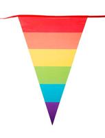 Boland 44720 - vlaggenketting regenboog, lengte 800 cm, vlaggenketting, slinger, hangdecoratie, carnaval, Christopher Street Day, themafeest, verjaardag, kleuterschool