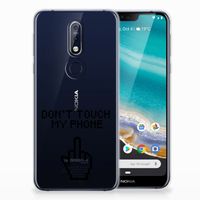 Nokia 7.1 Silicone-hoesje Finger Don't Touch My Phone