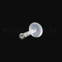 Labret 1.2 mm flexibel kristal