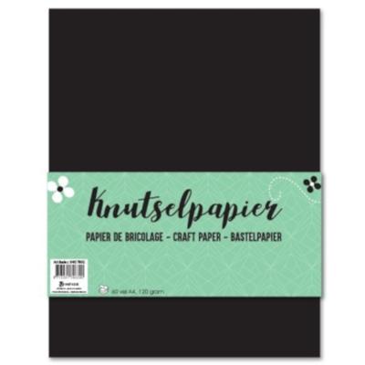 TOM knutselpapier junior A4 papier zwart 60 vellen