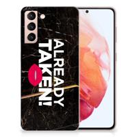 Samsung Galaxy S21 Siliconen hoesje met naam Already Taken Black
