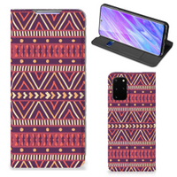 Samsung Galaxy S20 Plus Hoesje met Magneet Aztec Paars - thumbnail