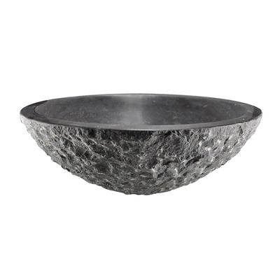 Waskom Opbouw Rond 42x42x14cm Hamerslag Natuursteen Zwart Waskom Opbouw Rond 42x42x14cm Hamerslag Natuursteen Zwart