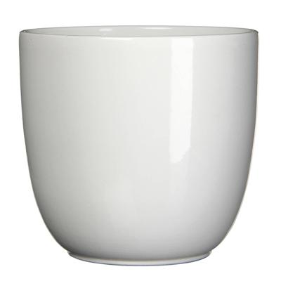 Mica Decorations Bloempot - wit - keramiek - glanzend - 19 x 18 cm - Plantenpotten Mica Decorations Bloempot - wit - keramiek - glanzend - 19 x 18 cm - Plantenpotten