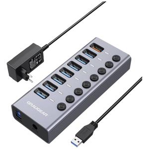 GRAUGEAR G-HUB71-A interface hub USB 3.2 Gen 1 (3.1 Gen 1) Type-A 5000 Mbit/s