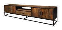 Livingfurn TV-meubel Dakota Riverwood en staal, 240cm - Hout