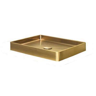 Qisani Vanity opbouw wastafel 47x32x8cm gold Qisani Vanity opbouw wastafel 47x32x8cm gold