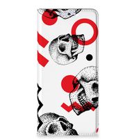 Mobiel BookCase Xiaomi 11T | Xiaomi 11T Pro Skull Red - thumbnail