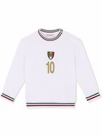 Dolce & Gabbana Kids haut de football à logo - Blanc - thumbnail