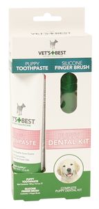 Vets best Puppy tandpasta met vingerborstel kit