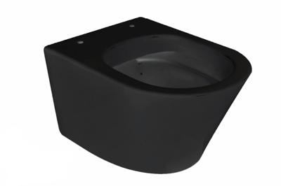 Mueller Afesta toiletpot randloos 52cm mat zwart Mueller Afesta toiletpot randloos 52cm mat zwart