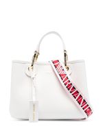 Emporio Armani sac cabas à bride logo - Blanc