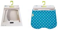 Qibbel windscherm To Go met stylingset polka blauw/wit