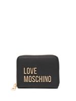 Love Moschino portefeuille en cuir artificiel à plaque logo - Noir