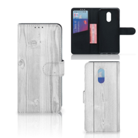 OnePlus 7 Book Style Case White Wood