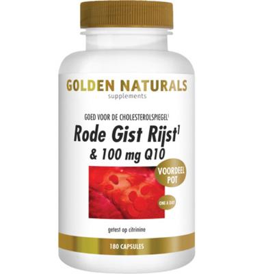 Golden Naturals Rode Gist Rijst & Q10 100 Mg (180vc)