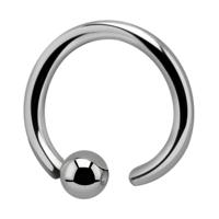 Ball closure ring met fixed ball Chirurgisch staal 316L Piercingringen